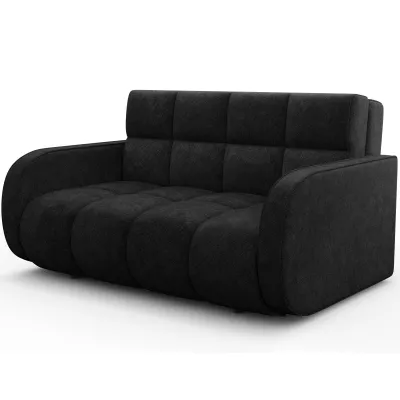 DELPHINE Zweisitzer-Schlafsofa – schwarz