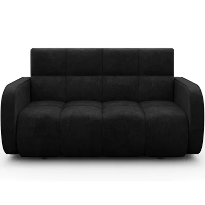DELPHINE Zweisitzer-Schlafsofa – schwarz