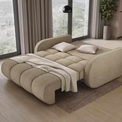 Zweisitzer-Schlafsofa DELPHINE - beige