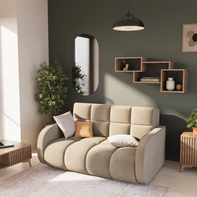 Zweisitzer-Schlafsofa DELPHINE - beige