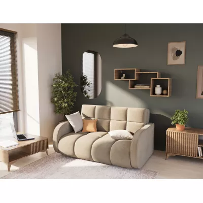 Zweisitzer-Schlafsofa DELPHINE - beige