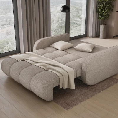 Zweisitzer-Schlafsofa DELPHINE – hellbeige