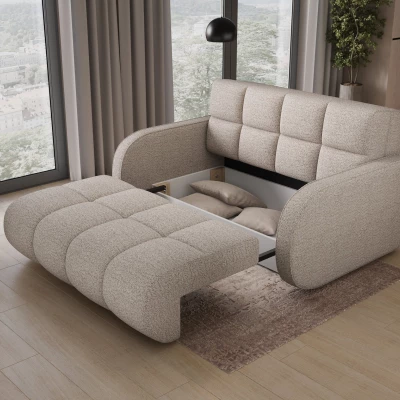 Zweisitzer-Schlafsofa DELPHINE – hellbeige