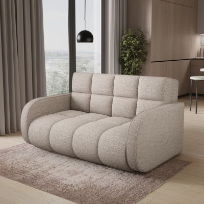 Zweisitzer-Schlafsofa DELPHINE – hellbeige