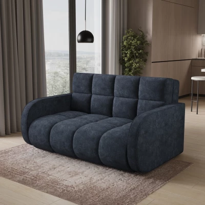 DELPHINE Zweisitzer-Schlafsofa – dunkelblau