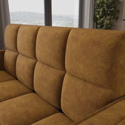 DELPHINE Zweisitzer-Schlafsofa – Senfgelb