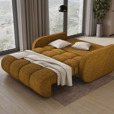 DELPHINE Zweisitzer-Schlafsofa – Senfgelb
