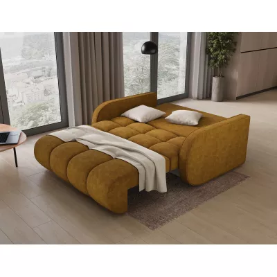 DELPHINE Zweisitzer-Schlafsofa – Senfgelb