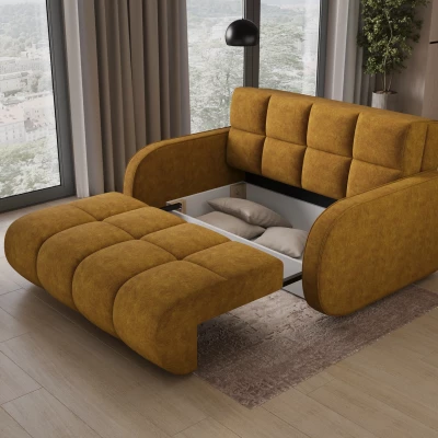 DELPHINE Zweisitzer-Schlafsofa – Senfgelb