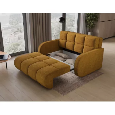 DELPHINE Zweisitzer-Schlafsofa – Senfgelb