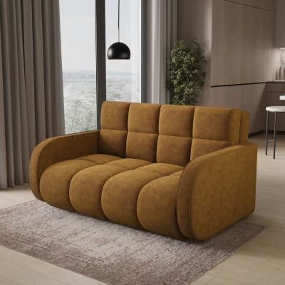 DELPHINE Zweisitzer-Schlafsofa – Senfgelb