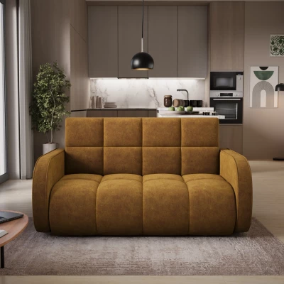 DELPHINE Zweisitzer-Schlafsofa – Senfgelb