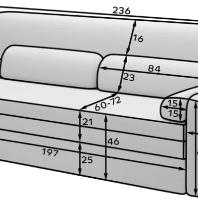 Stilvolles Sofa mit Stauraum ELYSIA - hellbraun