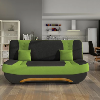 FAELINA Zweisitzer-Sofa - schwarz/grün