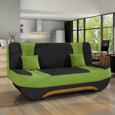 FAELINA Zweisitzer-Sofa - schwarz/grün