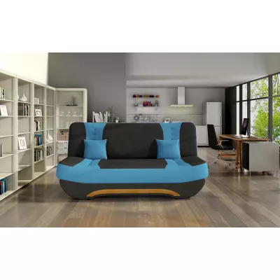 FAELINA Zweisitzer-Sofa - schwarz/blau