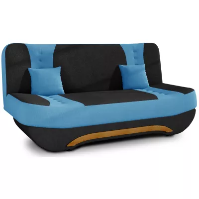 FAELINA Zweisitzer-Sofa - schwarz/blau