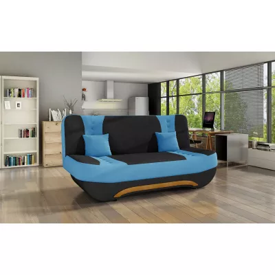 FAELINA Zweisitzer-Sofa - schwarz/blau