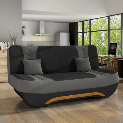 FAELINA Zweisitzer-Sofa - schwarz / dunkelgrau