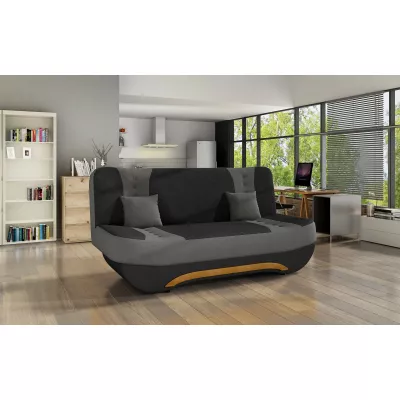 FAELINA Zweisitzer-Sofa - schwarz / dunkelgrau