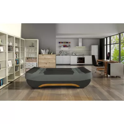 FAELINA Zweisitzer-Sofa - schwarz / dunkelgrau