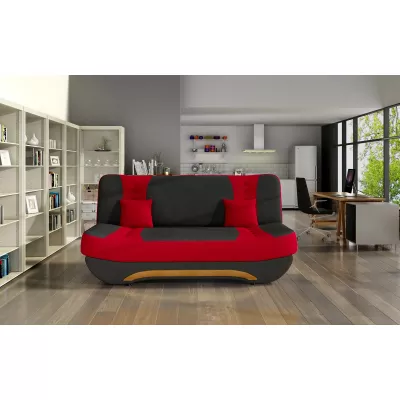FAELINA Zweisitzer-Sofa - schwarz/rot