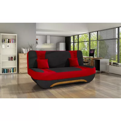 FAELINA Zweisitzer-Sofa - schwarz/rot