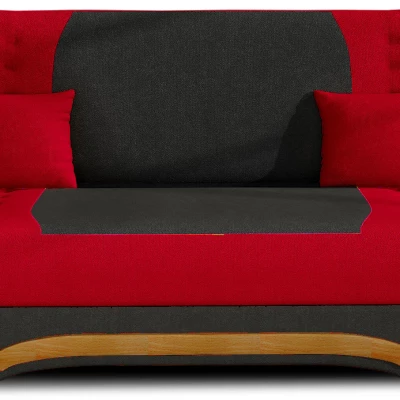 FAELINA Zweisitzer-Sofa - schwarz/rot