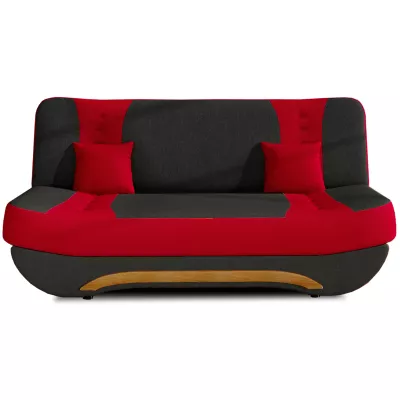FAELINA Zweisitzer-Sofa - schwarz/rot