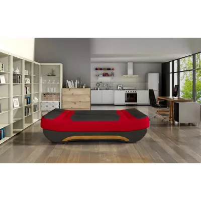 FAELINA Zweisitzer-Sofa - schwarz/rot