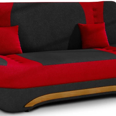 FAELINA Zweisitzer-Sofa - schwarz/rot