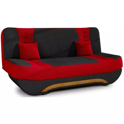 FAELINA Zweisitzer-Sofa - schwarz/rot