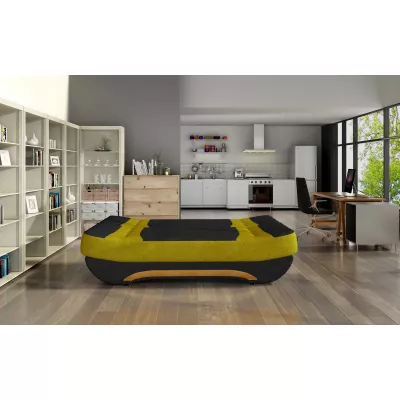 FAELINA Zweisitzer-Sofa - schwarz/gelb