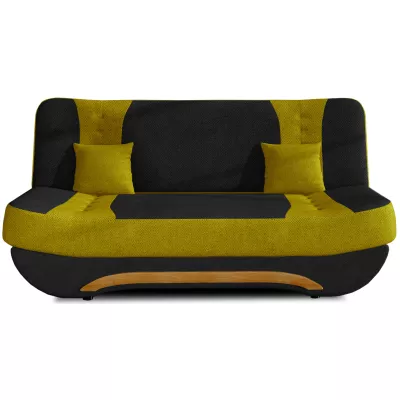 FAELINA Zweisitzer-Sofa - schwarz/gelb