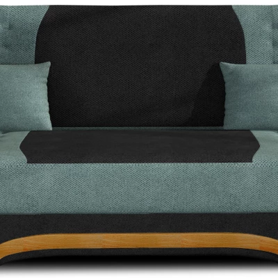 FAELINA Zweisitzer-Sofa – Schwarz/Türkis