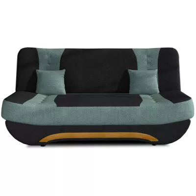 FAELINA Zweisitzer-Sofa – Schwarz/Türkis