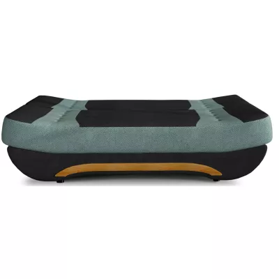 FAELINA Zweisitzer-Sofa – Schwarz/Türkis