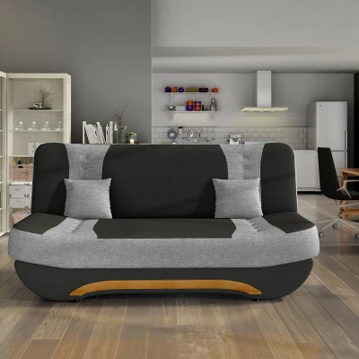 FAELINA Zweisitzer-Sofa - schwarz/grau
