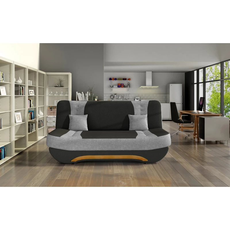 FAELINA Zweisitzer-Sofa - schwarz/grau