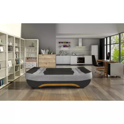 FAELINA Zweisitzer-Sofa - schwarz/grau