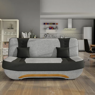 FAELINA Zweisitzer-Sofa - grau/schwarz