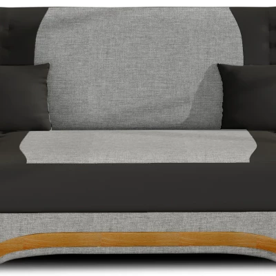 FAELINA Zweisitzer-Sofa - graues/schwarzes Kunstleder