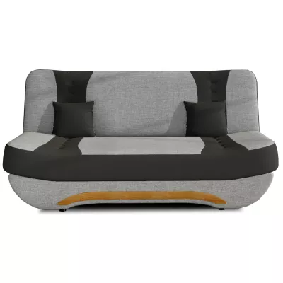 FAELINA Zweisitzer-Sofa - graues/schwarzes Kunstleder