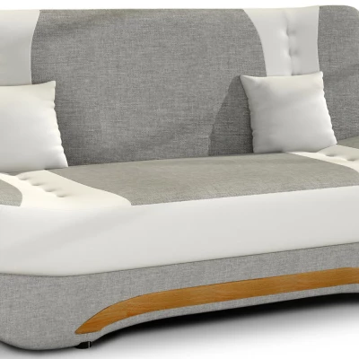 FAELINA Zweisitzer-Sofa - graues/weißes Öko-Leder
