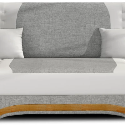 FAELINA Zweisitzer-Sofa - graues/weißes Öko-Leder