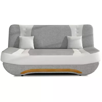 FAELINA Zweisitzer-Sofa - graues/weißes Öko-Leder