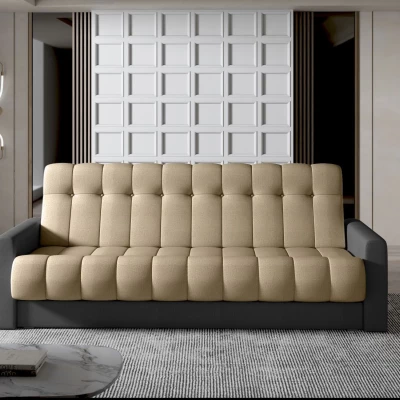 Dreisitzer-Sofa KAINDRA – hellbraun/dunkelgrau