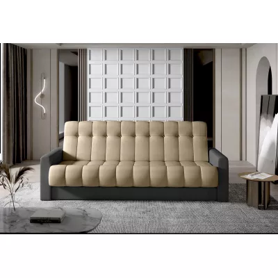 Dreisitzer-Sofa KAINDRA – hellbraun/dunkelgrau