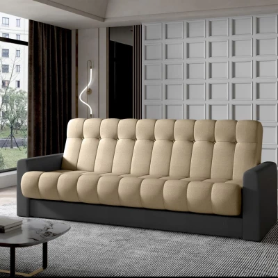 Dreisitzer-Sofa KAINDRA – hellbraun/dunkelgrau