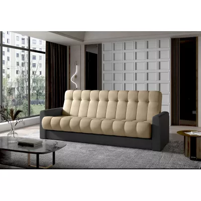 Dreisitzer-Sofa KAINDRA – hellbraun/dunkelgrau